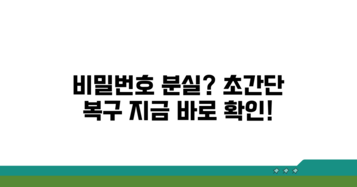 비밀번호 분실 시 대처법