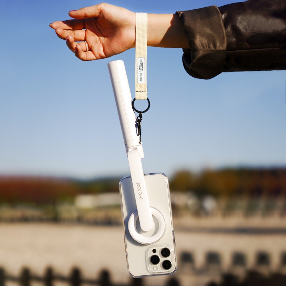 아라리 맥세이프 셀카봉 삼각대 블루투스 리모컨 맥피 포드 로즈쿼츠핑크 상세 이미지 2