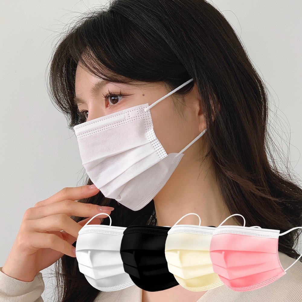 유앤미 숨편한 덴탈마스크 귀안아픈 마스크 L(대형), 화이트, 100개 상세 이미지 1