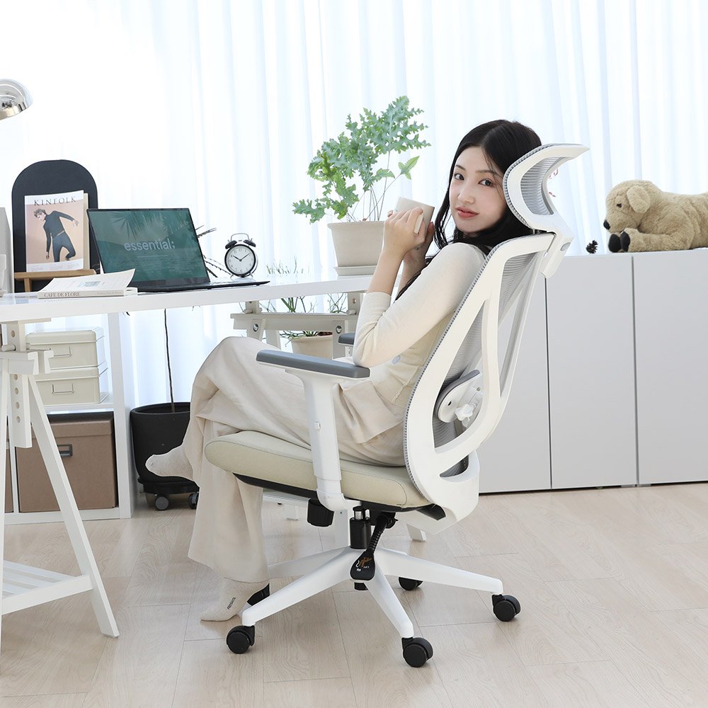 린백 컴퓨터 사무실 책상 공부 학생 허리 편한 국내생산 의자 LB235H 상세 이미지 2
