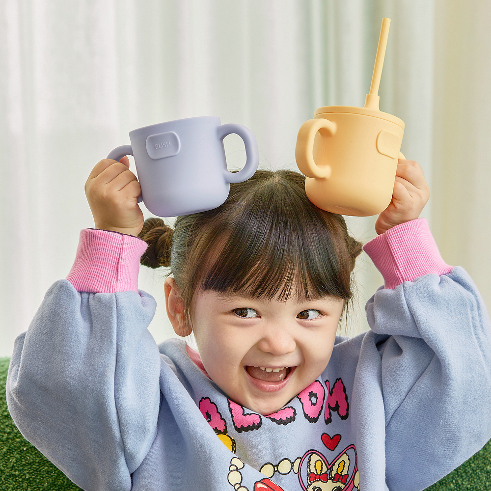 아이냠 3in1 유아 실리콘 스파우트 빨대컵 자기주도 양손 물컵 상세 이미지 1