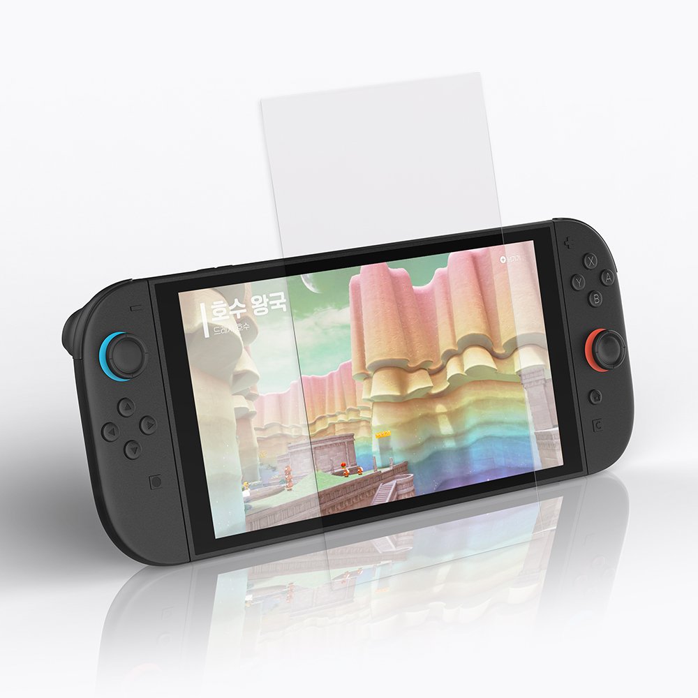 지니비 닌텐도 스위치2 리얼컬러 AR 초고화질 액정보호필름, 무반사 상세 이미지 2