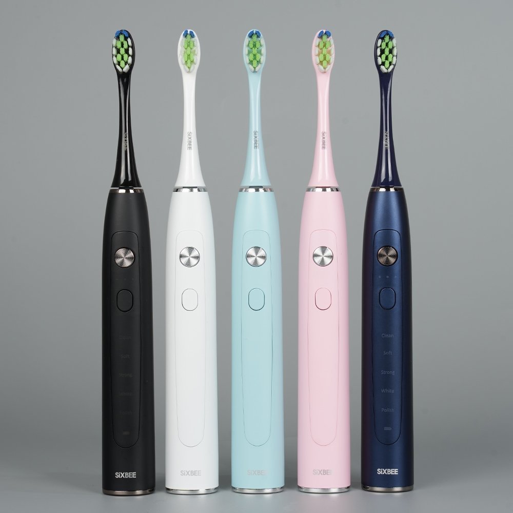 식스비 음파 전동 칫솔 듀얼케어_화이트 상세 이미지 1