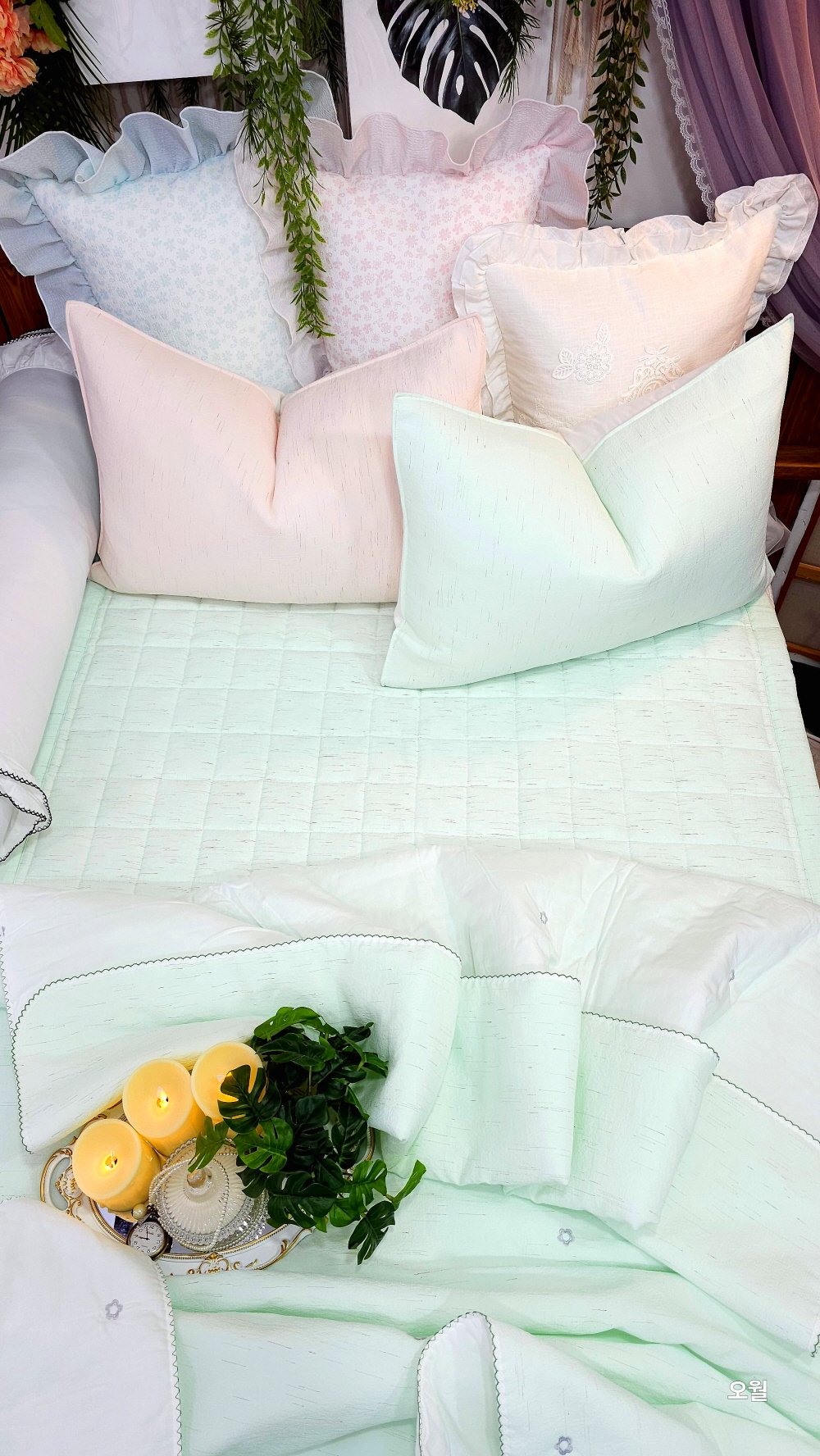 아쿠아린넨 모달 여름이불세트 시어서커 차렵이불세트 상세 이미지 2