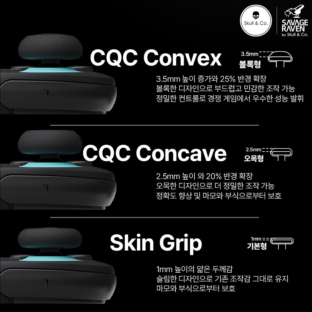 닌텐도 스위치2 조이콘 스틱커버 스컬앤코 썸그립 상세 이미지 2