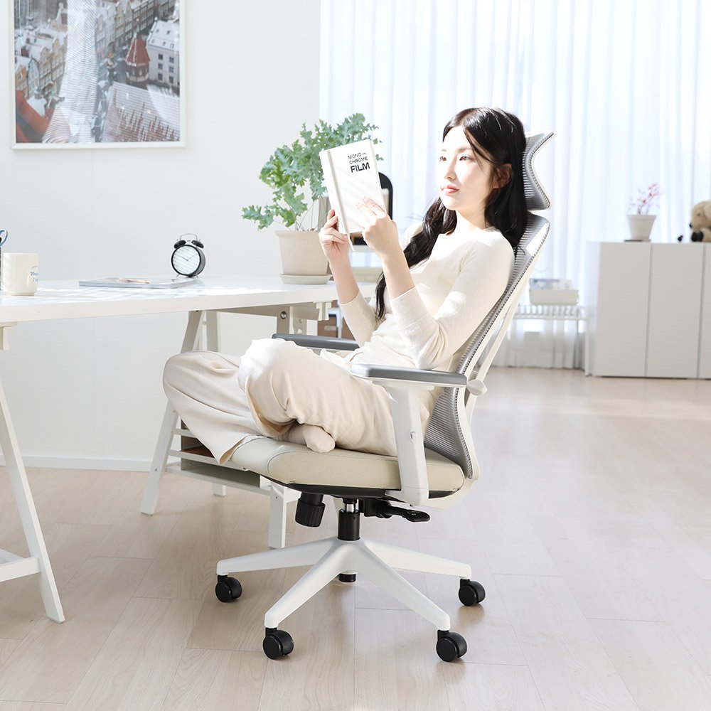 린백 컴퓨터 사무실 책상 공부 학생 허리 편한 국내생산 의자 LB235H 상세 이미지 2