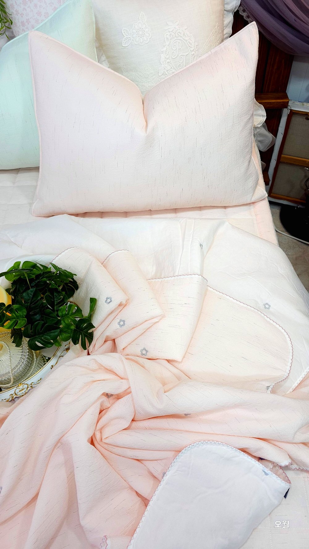 아쿠아린넨 모달 여름이불세트 시어서커 차렵이불세트 상세 이미지 2