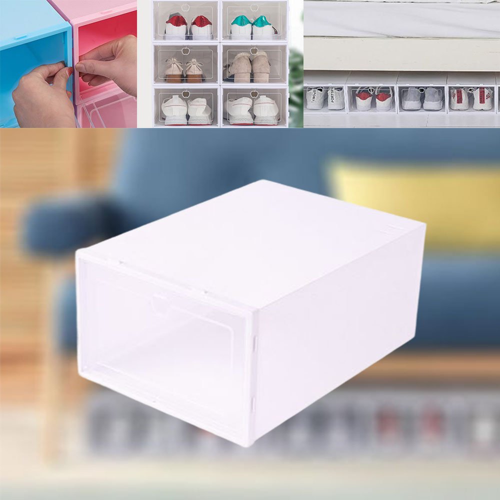 투명 신발 보관함 2개입 히든 버클 커스텀 수납함 상세 이미지 1