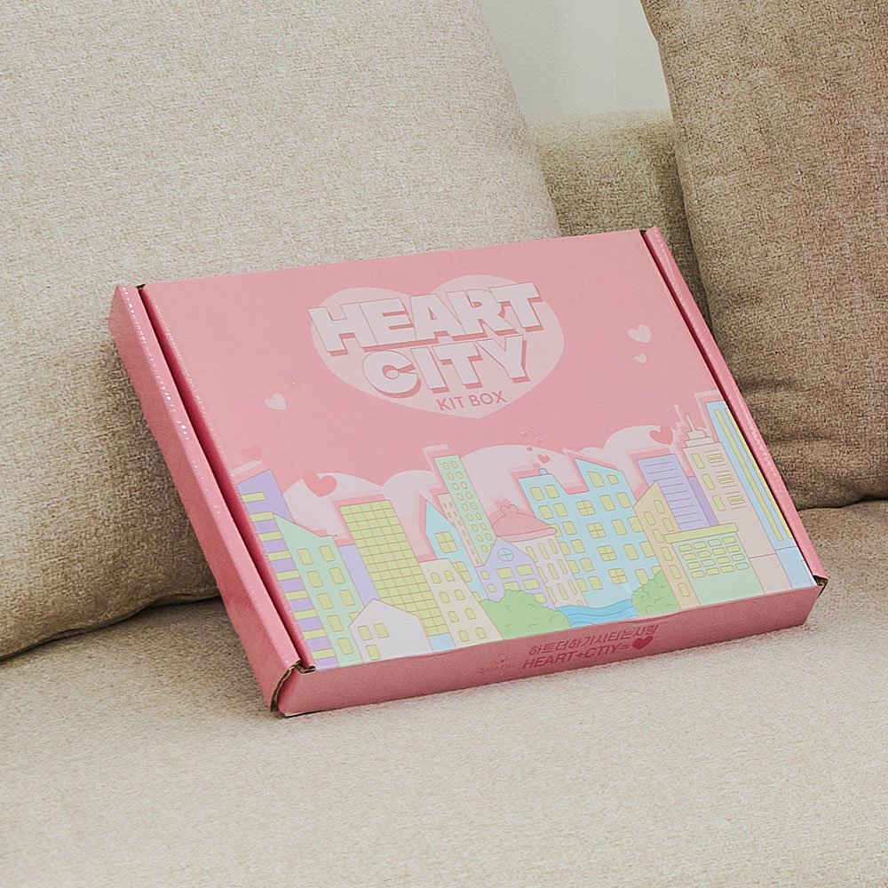 하트풀 트래블 세트 6종 하트시티 캐리어 35cm(14인치)+42cm(18인치)+72cm(28인치)+키트박스+스누피 압축 파우치 XS 큐컴+신발파우치 상세 이미지 1