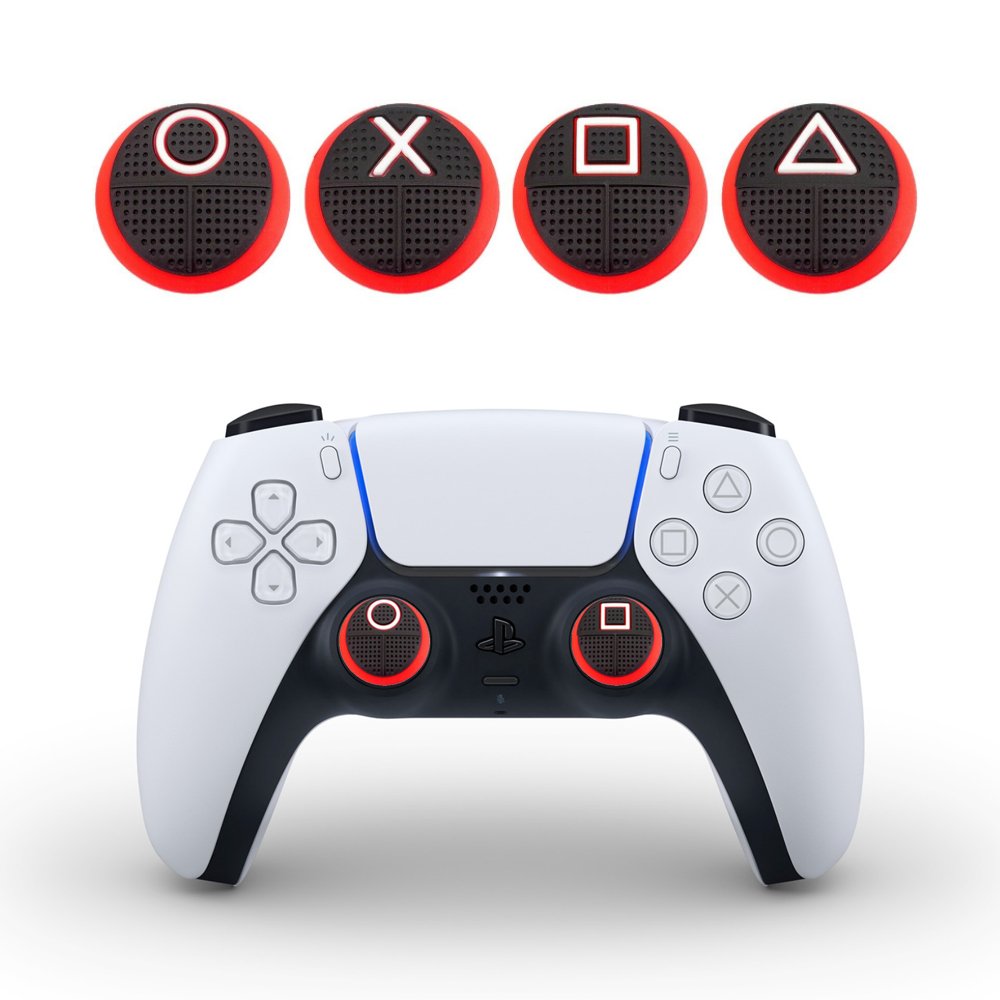 PS 4 5 듀얼 쇼크 센스 엑스박스 4세대 패드 컨트롤러 오징어게임 병정 스틱 커버 캡 상세 이미지 1