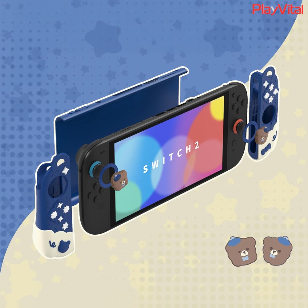 닌텐도 스위치2 케이스 굿나잇베어 풀커버 그립케이스 PlayVital 상세 이미지 2