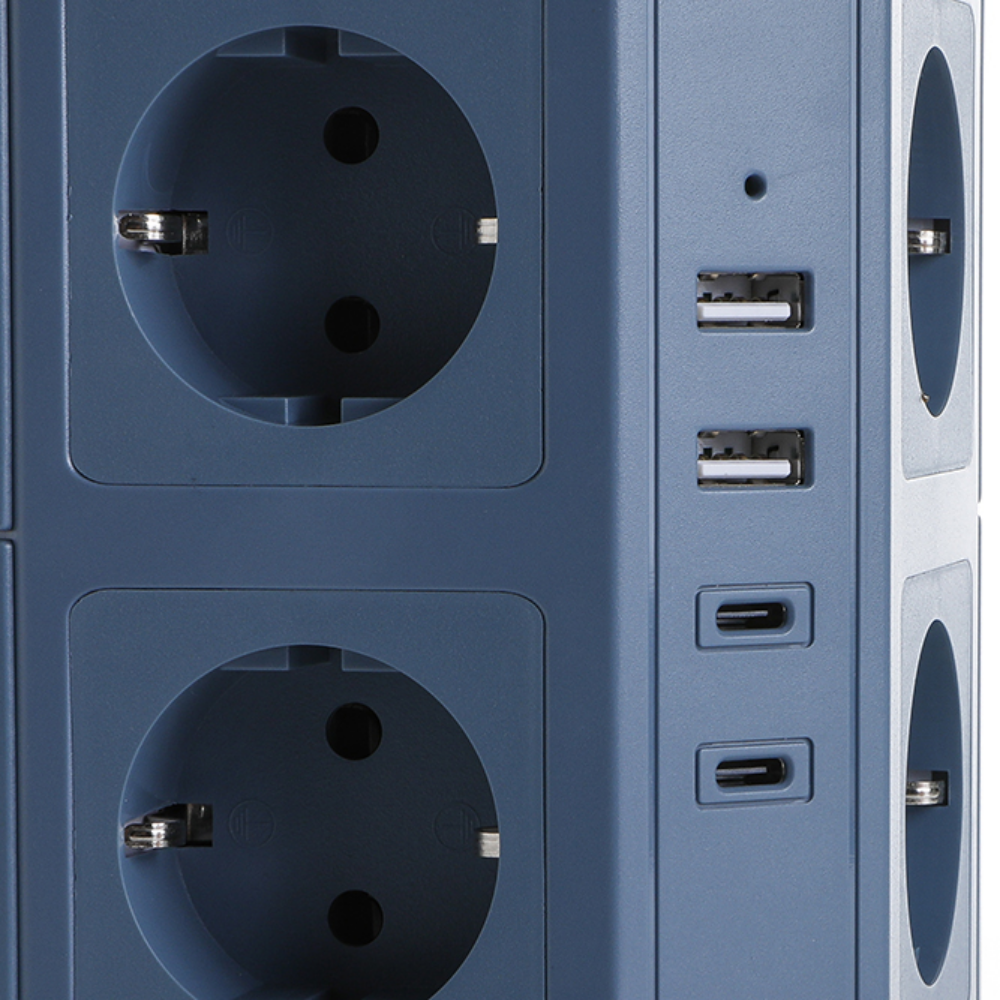텔로 컬러 에디션 USB C타입 포함 17구 타워형 멀티탭 큐브 콘센트 상세 이미지 2